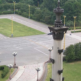 Вид из окна Главного здания МГУ
